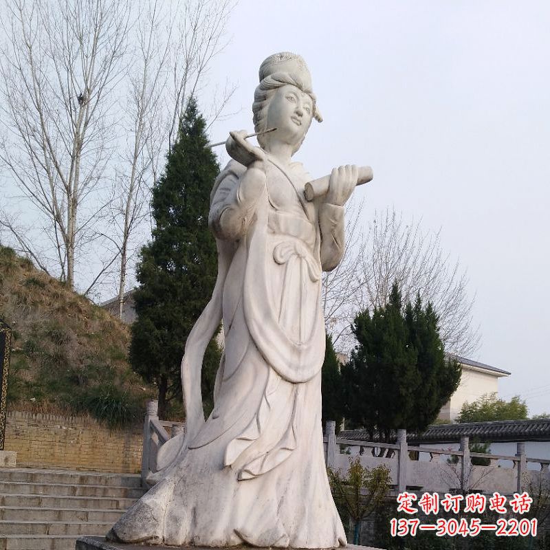 福建蔡文姬石雕塑像-景区园林古代著名人物才女文学家雕塑