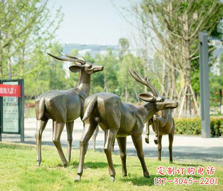 福建藏羚羊公园羚羊铜雕