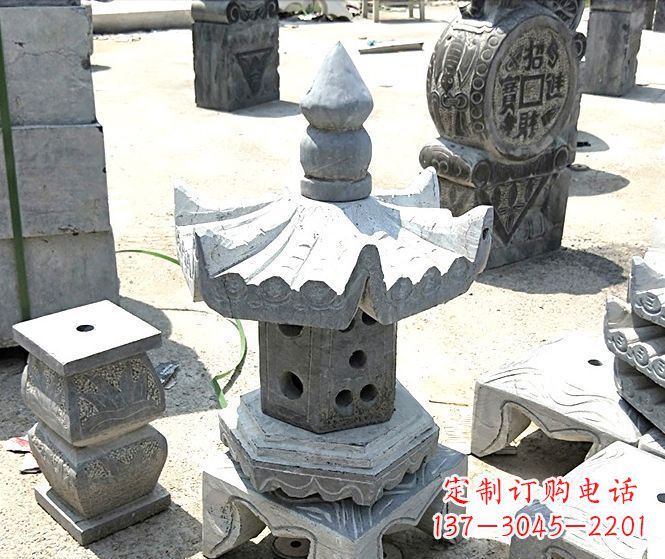 福建美丽的草坪大理石雕塑石灯