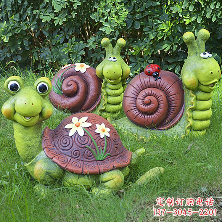 福建蜗牛雕塑——精致的草坪小动物装点