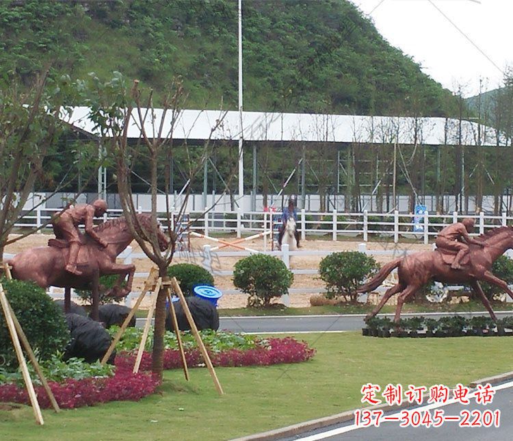 福建草原动物马铜雕摆件 (2)