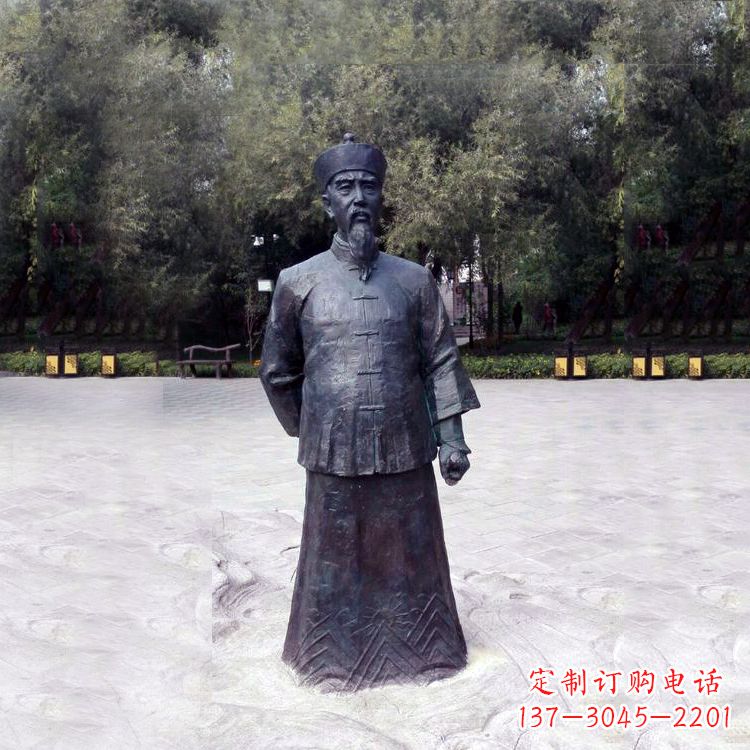 福建曾国藩铜像中国晚清名臣的荣耀