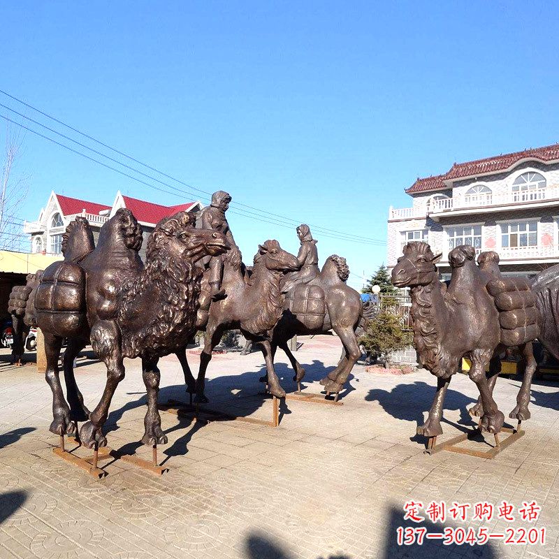 福建茶马古道骆驼队情景雕塑