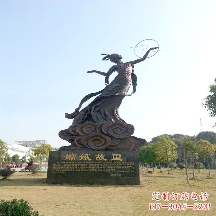 福建嫦娥奔月雕塑-景区园林神话人物雕像