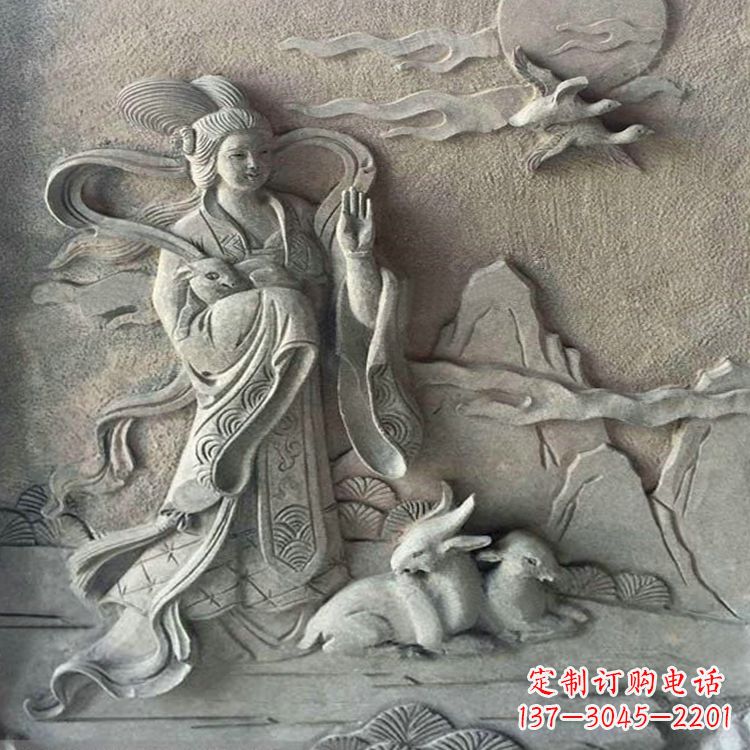 福建月神太阴星君嫦娥雕塑