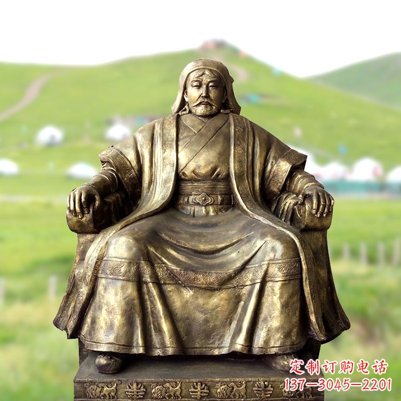 福建成吉思汗一件经典的玻璃钢雕塑