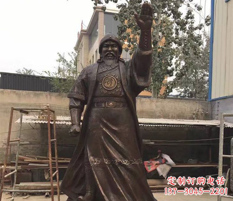 福建传承民族英雄——成吉思汗铜雕