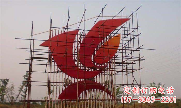 福建城市不锈钢抽象和平鸽雕塑