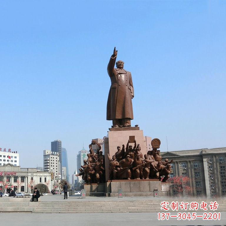 福建城市广场毛主席大型人物群景观