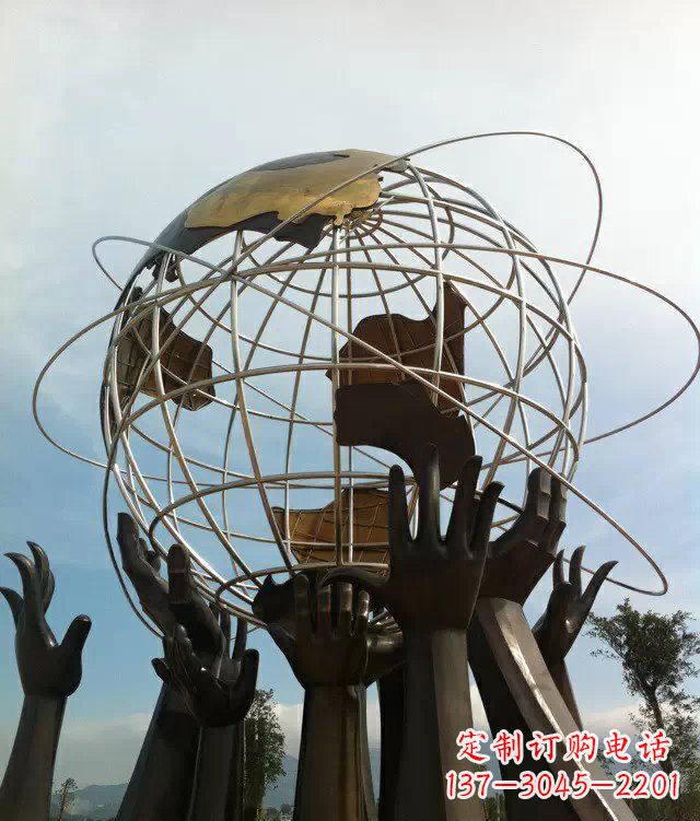 福建石家庄的地球雕塑一个城市的精神象征