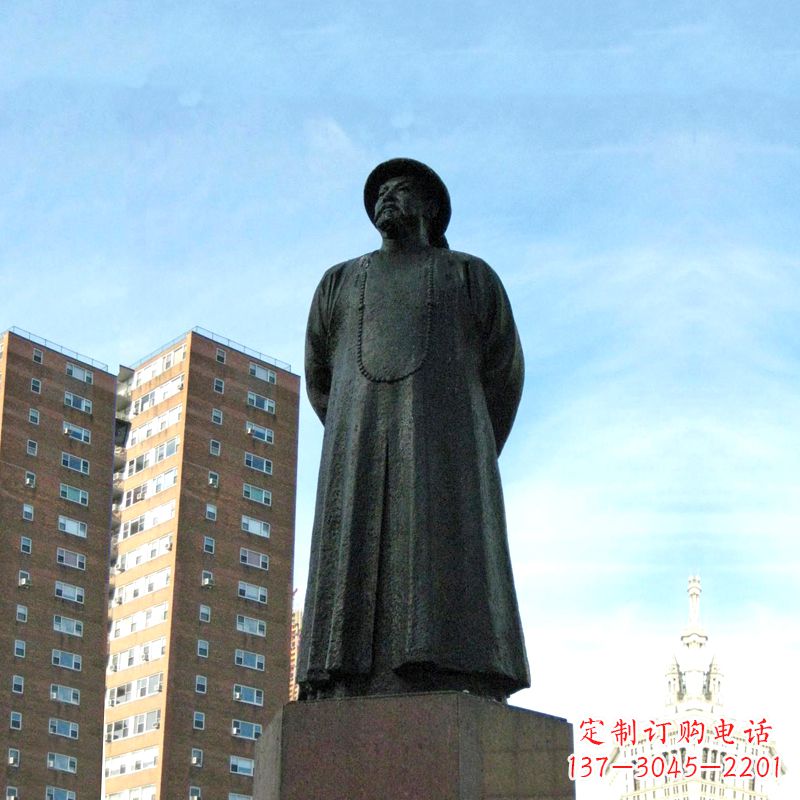 福建林则徐雕塑标志着城市文化的名人
