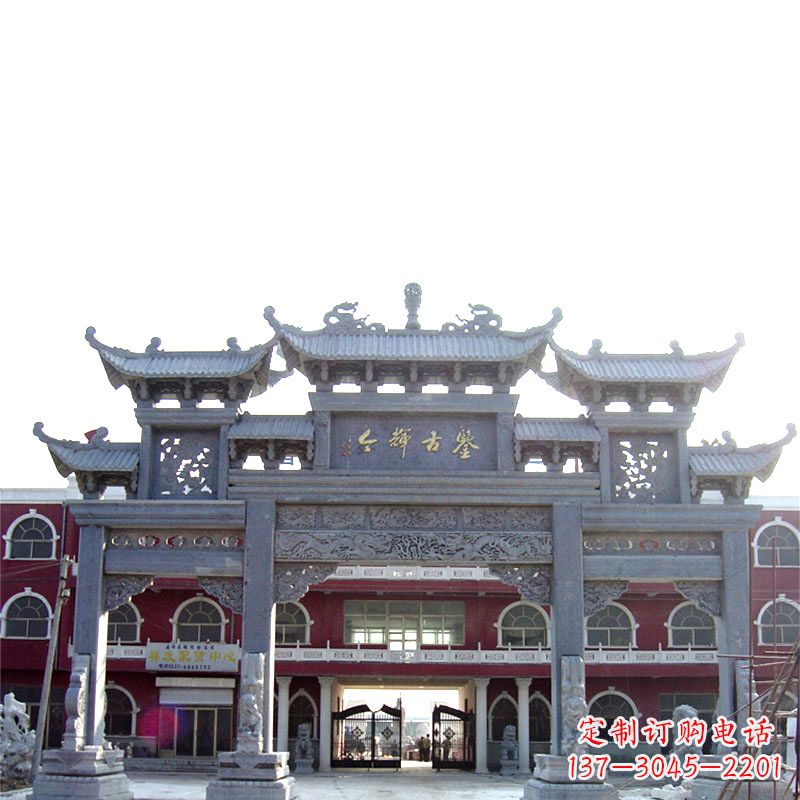 福建石雕牌楼极致精美的城市艺术