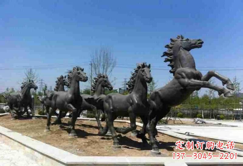 福建城市园林奔马铸铜雕塑