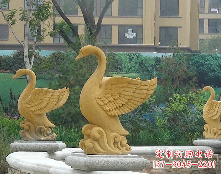 福建天鹅雕塑美丽的园林装饰