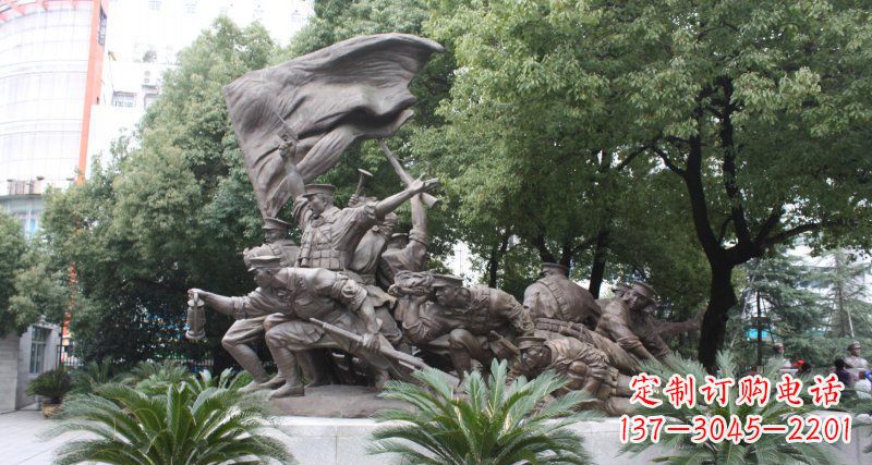福建革命战士的英勇雕塑