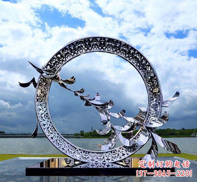 福建大雁雕塑不锈钢精美雕刻