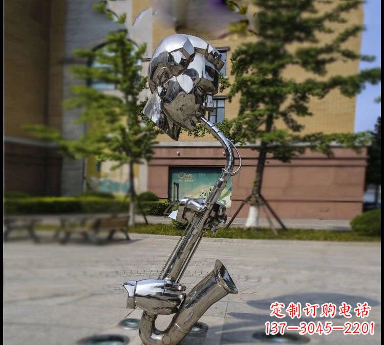 福建不锈钢萨克斯雕塑——展示音乐家的精神