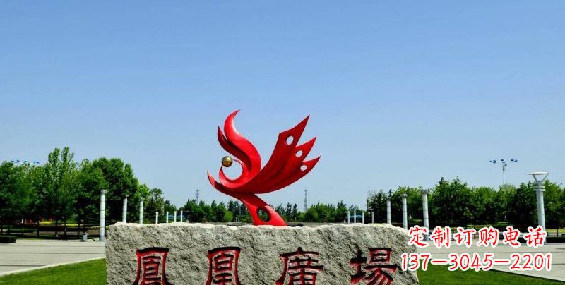 福建不锈钢凤凰雕塑奔放优雅的艺术之作