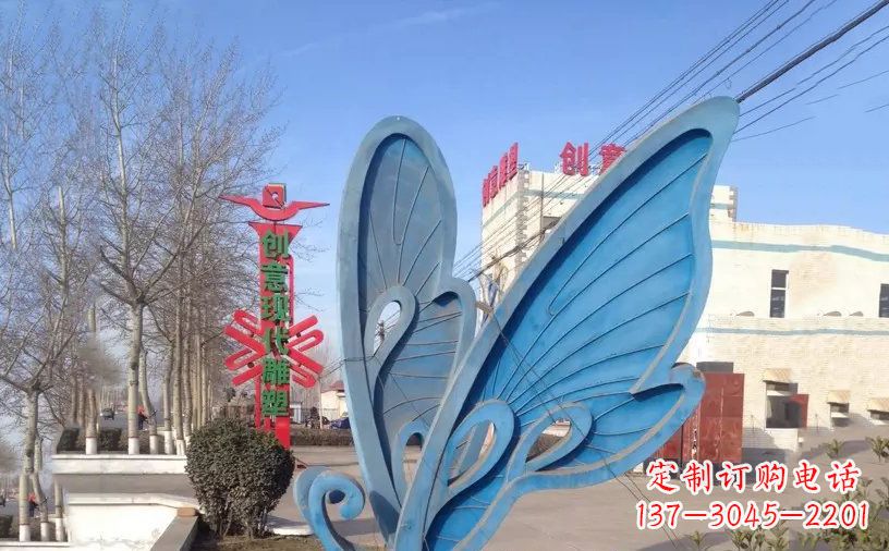 福建抽象不锈钢蝴蝶雕塑