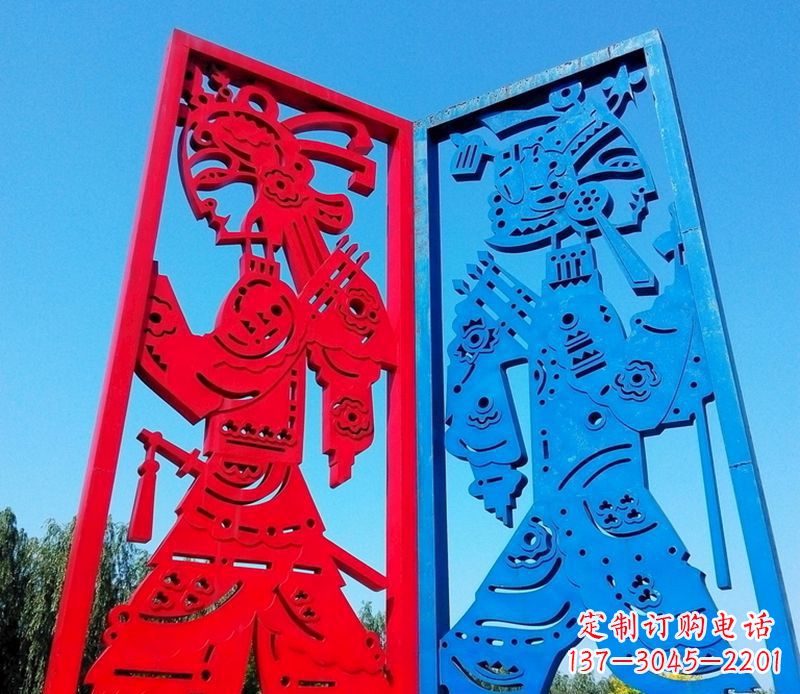 福建精美的皮影戏雕塑