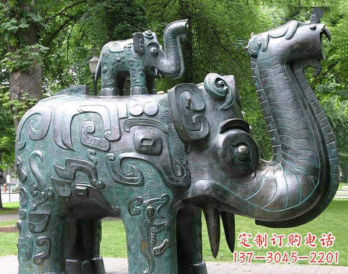 福建抽象大象铜雕