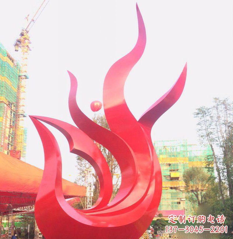 福建抽象凤凰广场不锈钢雕塑