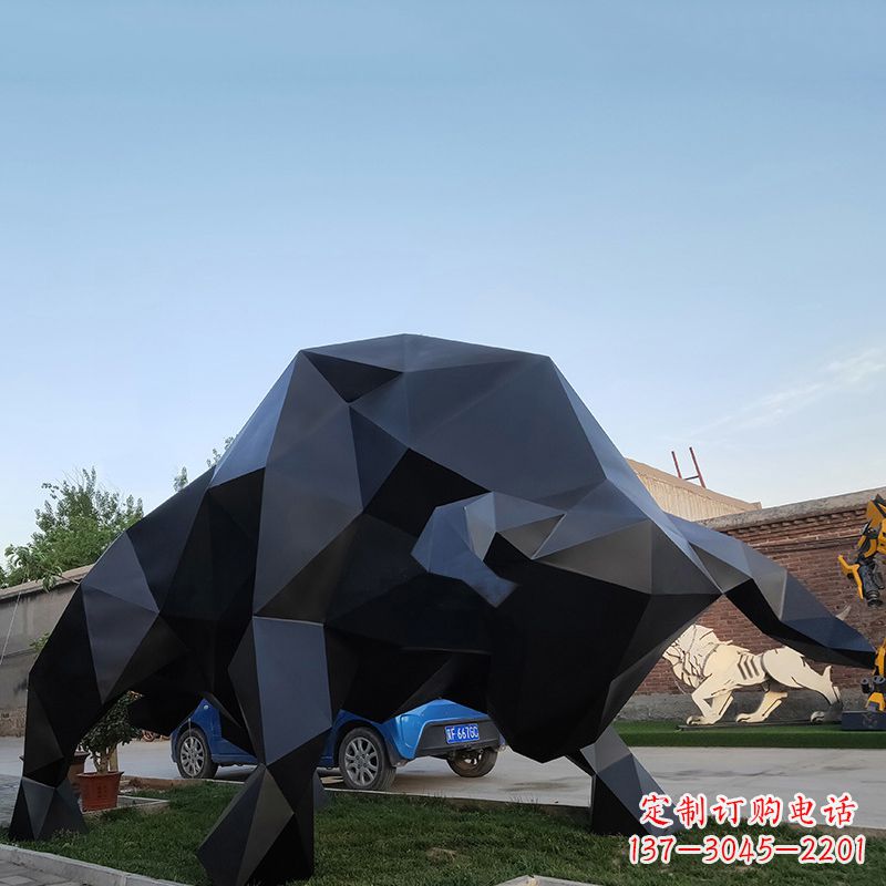 福建华尔街牛大型玻璃钢动物雕塑