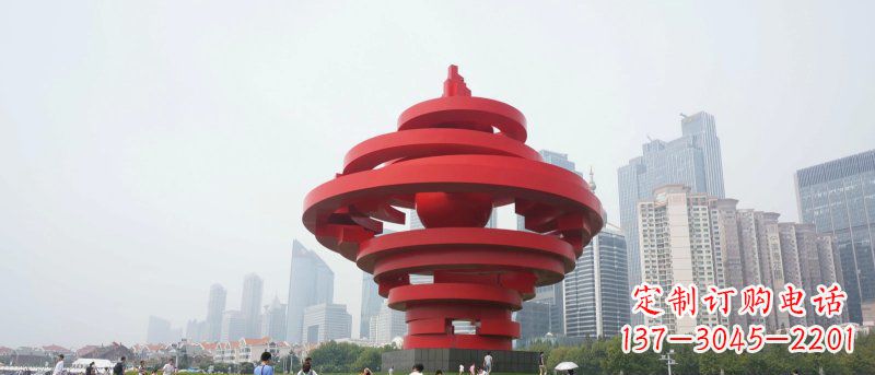 福建火炬雕塑标志五月风光