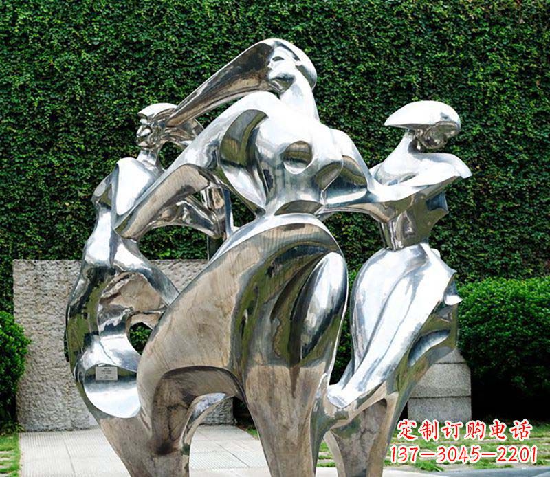 福建抽象女人不锈钢景观雕塑