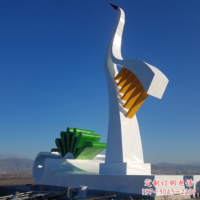 福建抽象仙鹤雕塑