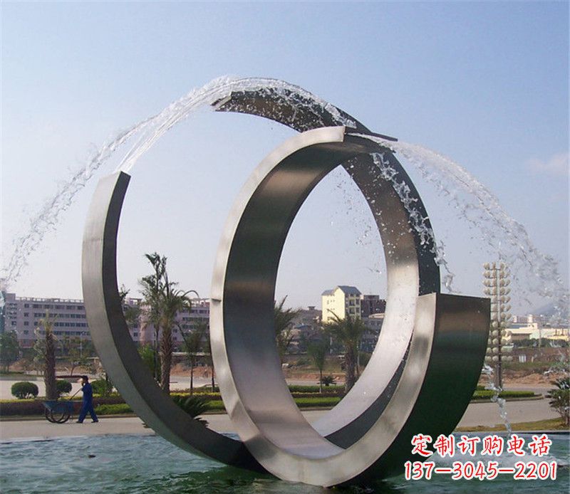 福建创意不锈钢喷泉雕塑