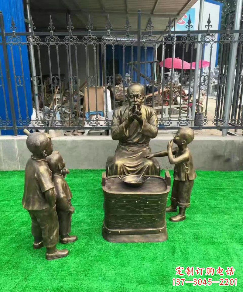 福建传统糖人铜雕——赞美传统文化的艺术精品