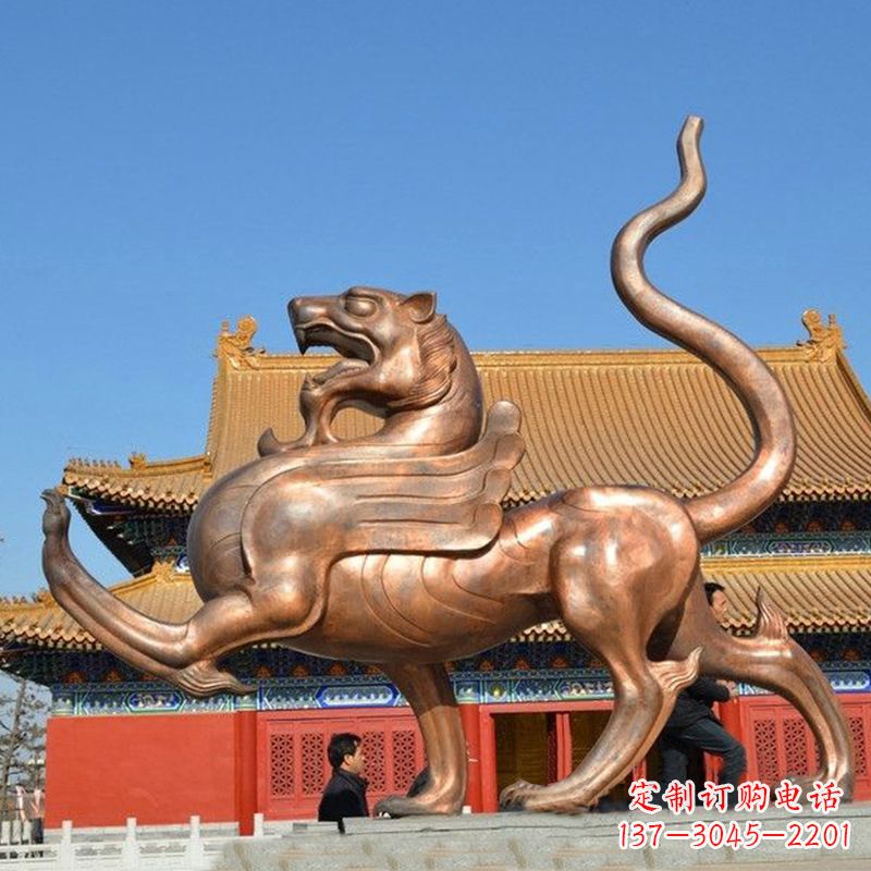 福建传统文化动物雕塑纯铜白虎雕塑