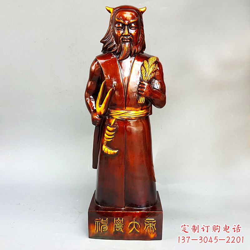 福建神农氏铜像传承炎帝文化的艺术之作