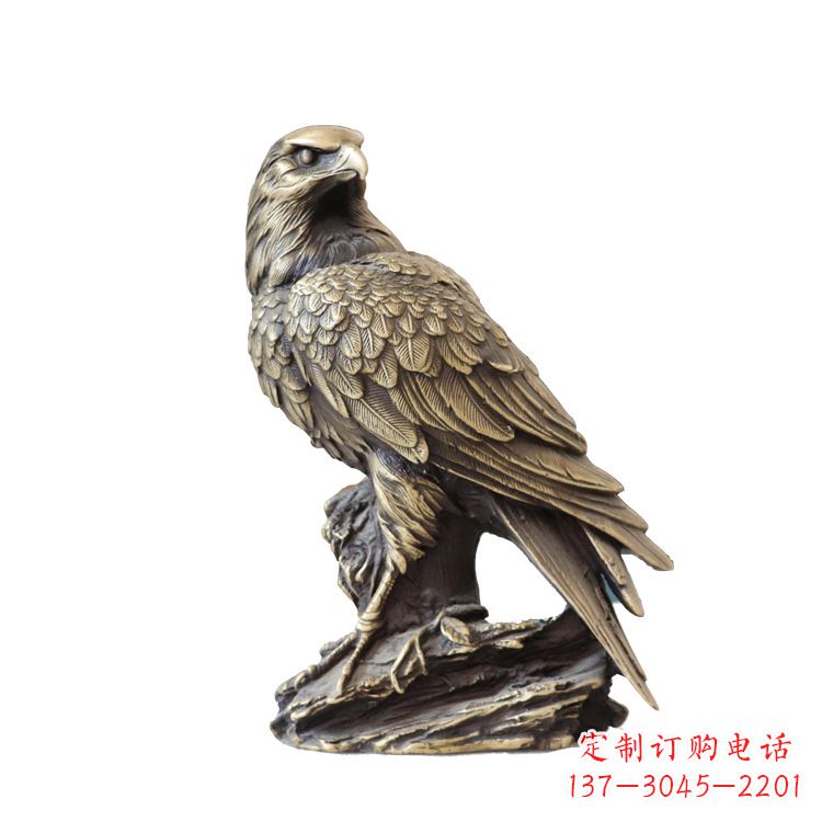 福建纯铜招财老鹰雕塑
