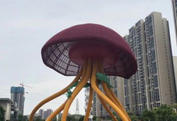 福建城市点缀之美——不锈钢蘑菇雕塑