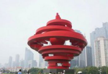 福建火炬雕塑标志五月风光