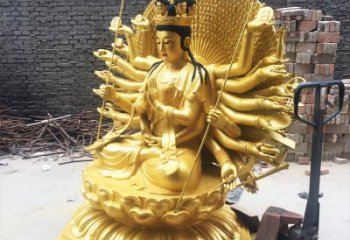 福建精美纯铜千手观音雕塑