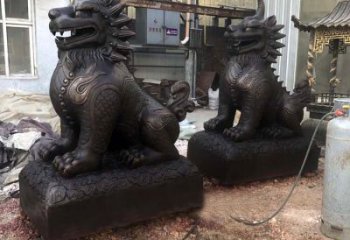 福建精美纯铜獬豸雕塑中国古代神兽雕刻之美