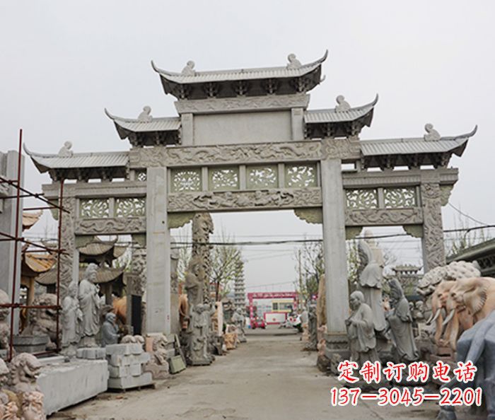 福建大理石牌坊石雕的精美