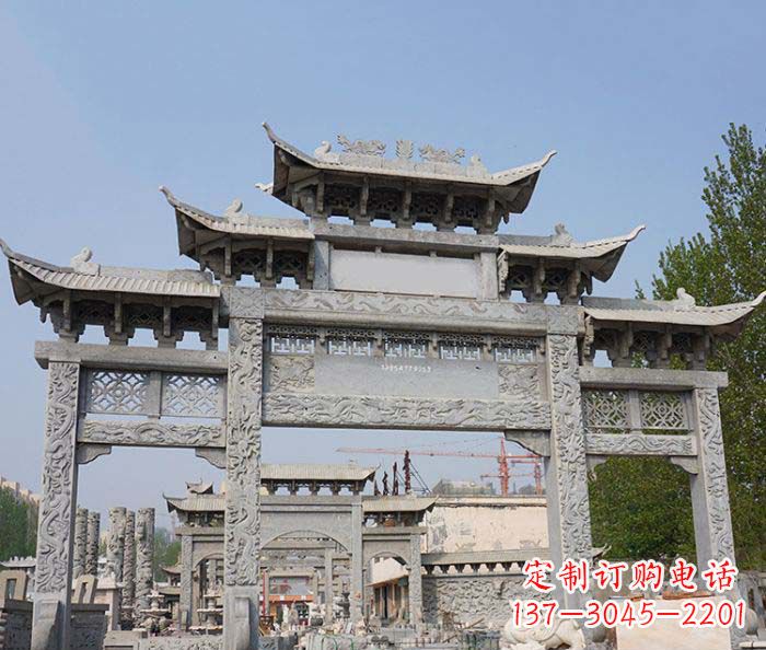 福建大理石牌坊雕塑传承中国古典文化