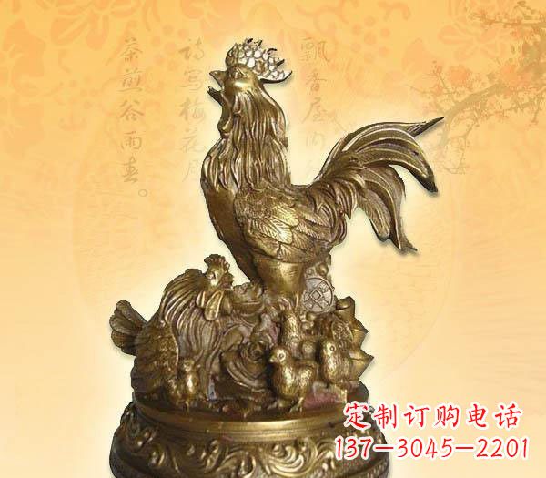 福建传统的公鸡雕塑