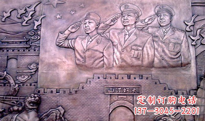 福建献礼铜军人雕塑——赞美大好河山
