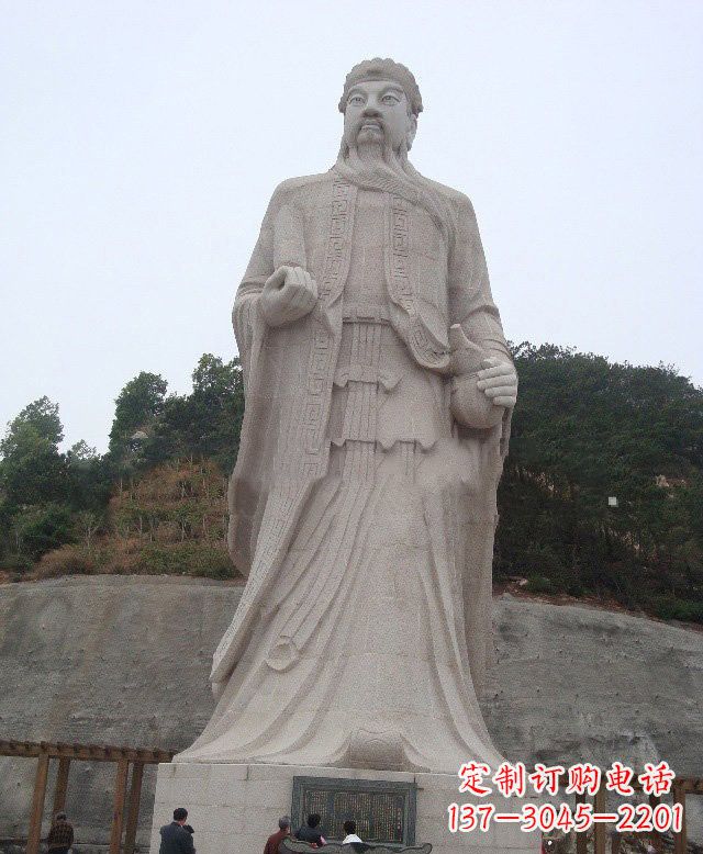 福建大理石保生大帝神像雕塑