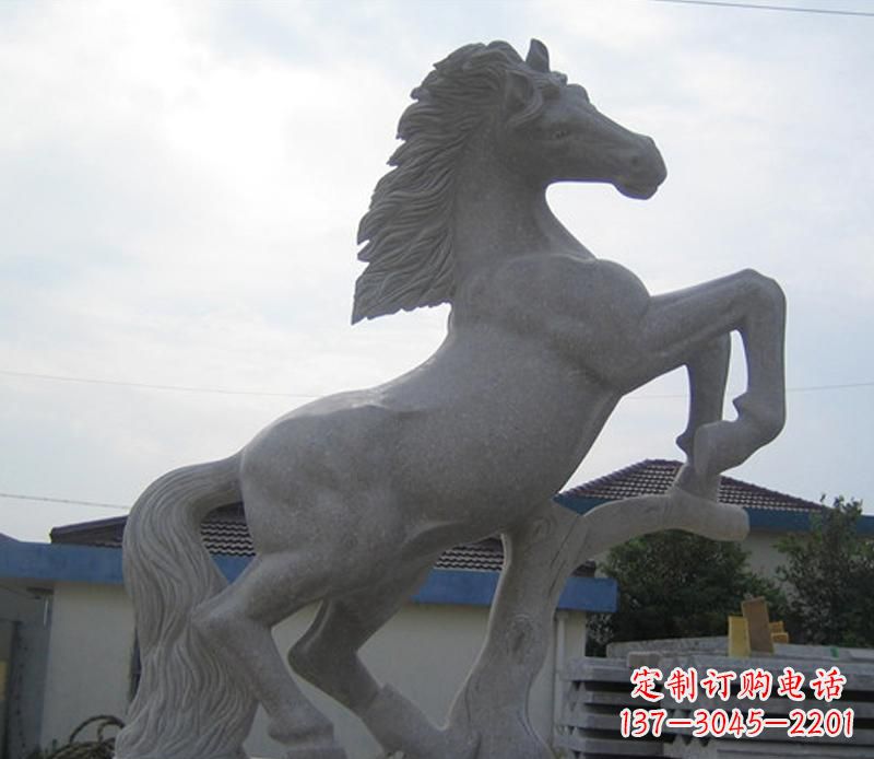 福建大理石奔马动物雕塑
