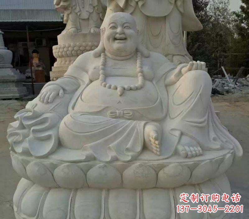福建大理石布袋和尚雕塑