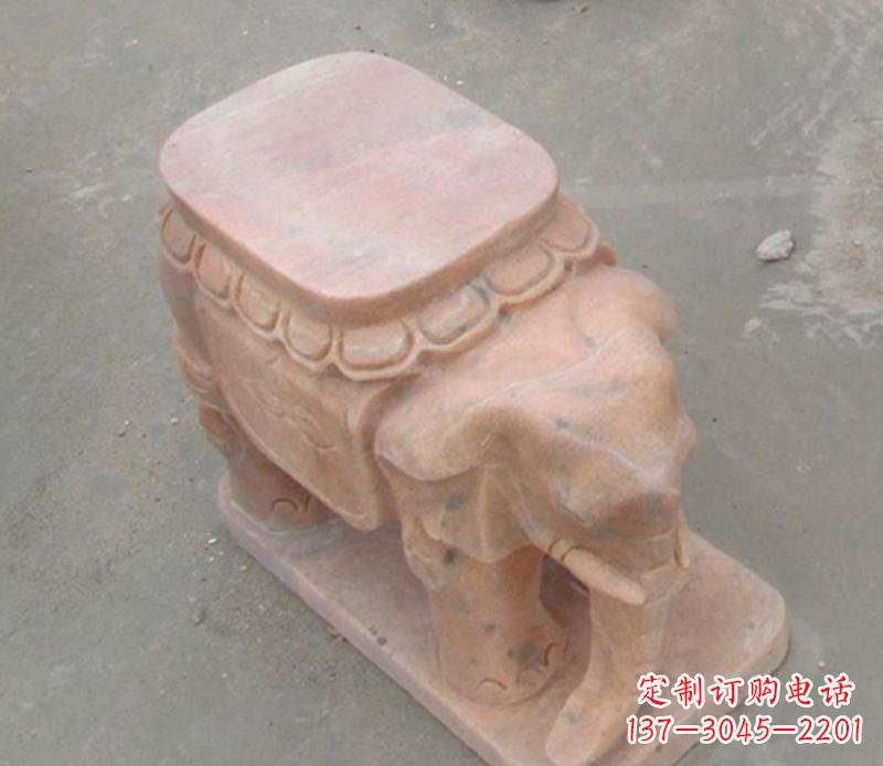 福建大理石大象石凳