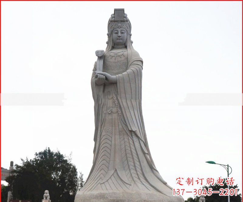 福建大理石大型妈祖神像雕塑