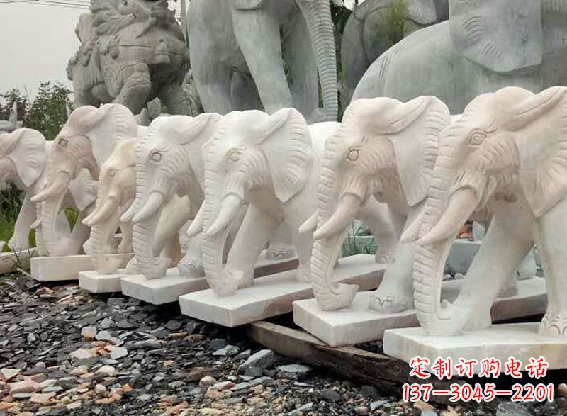 福建大理石雕的大象
