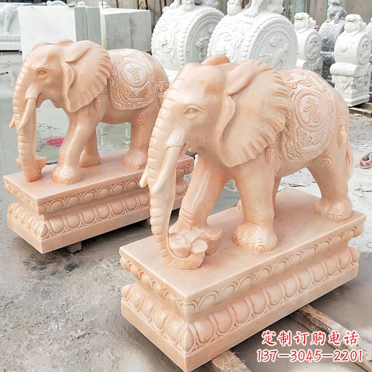福建大理石雕大象